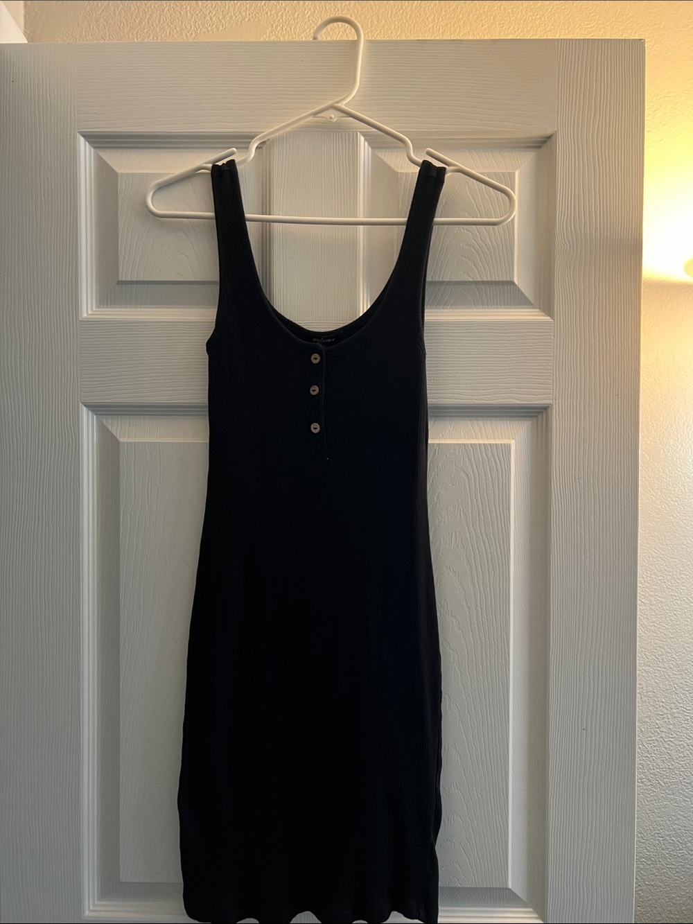 Ambiance Black Ribbed Tank Dress